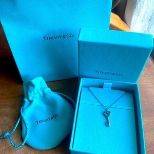 Tiffany & Co sterling silver heart key necklace